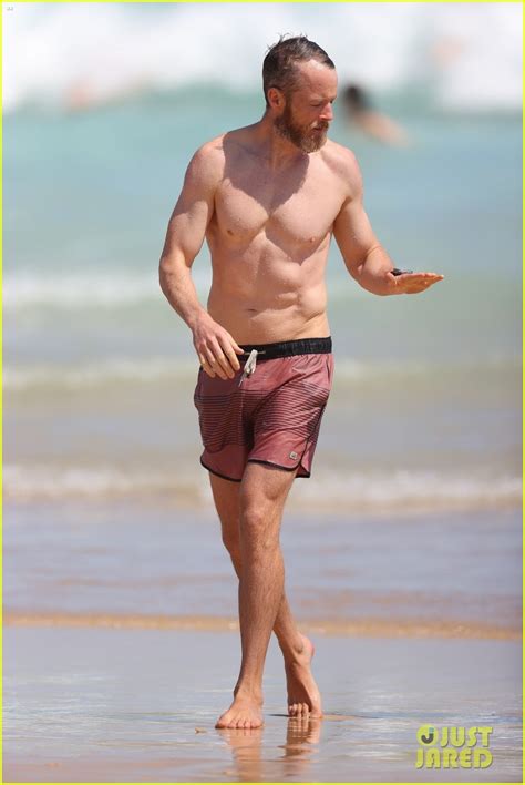 Photo Hamish Blake Shirtless Beach Day Photo Just Jared