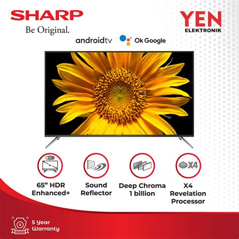 Jual Sharp Led Tv K Ultra Hdr Android Tv With Google Assistant T