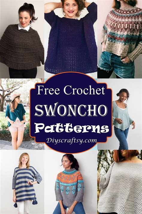 Free Crochet Swoncho Patterns Crochet Poncho With Sleeves Crochet