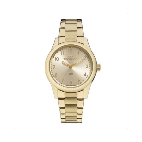 Rel Gio Dourado Feminino Technos Boutique Mkm X Dourado