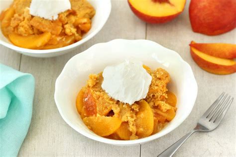 Peach Dump Cake More Healthy Slow Cooker Dessert Recipes Hungry Girl