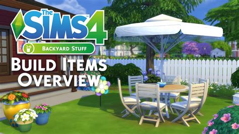 The Sims 4 Backyard Stuff: Build Items Overview