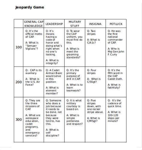 13 Microsoft Word Jeopardy Templates Download Free And Premium Templates