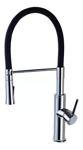 Grifo De Cocina Gourmet Flexible De Una Sola Manija Negro Cm