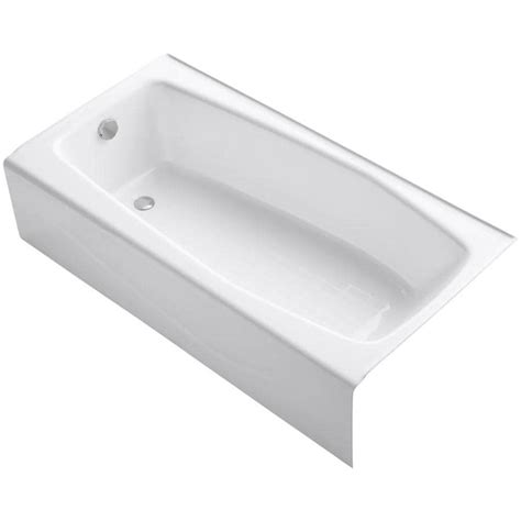 Shop Kohler Villager In White Cast Iron Rectangular Left Hand Drain