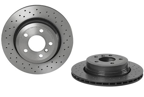 New Brembo Xtra Rear Left Or Right Brake Disc Rotor Drilled Mm For