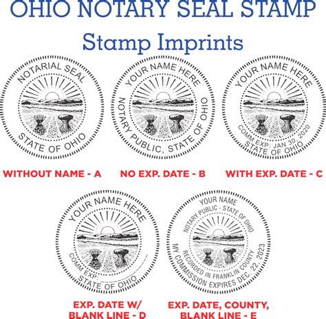 Notary Seal Stamp For Ohio Notaries