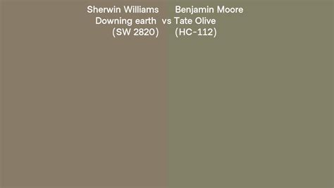 Sherwin Williams Downing Earth Sw 2820 Vs Benjamin Moore Tate Olive