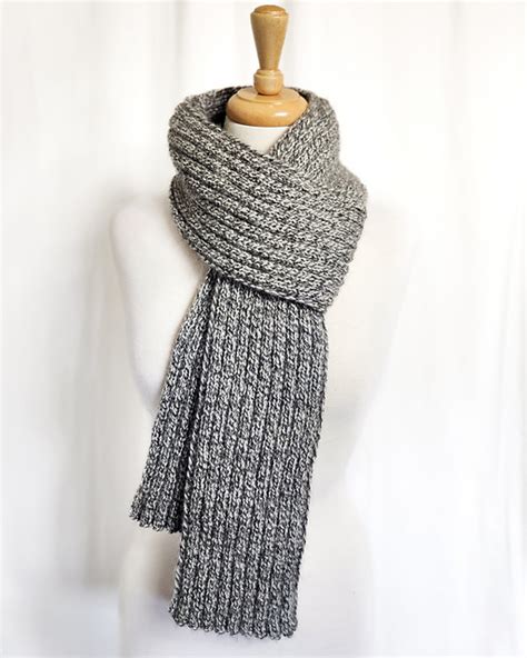 Ravelry Classic Ribbed Scarf Pattern By Beehive Wool Shop