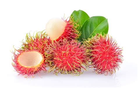 Rambutan Isolated On The White Background Stock Image Image Of Juicy