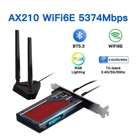 Fvi adaptador inalámbrico con Bluetooth 5374 tarjeta Wlan Intel AX210