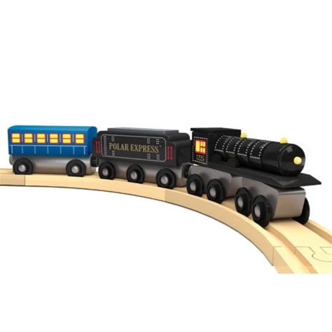 MasterPieces Wood Train Sets The Polar Express 3 Piece Train Set