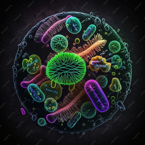 Premium AI Image | Microscope cells and bacteria