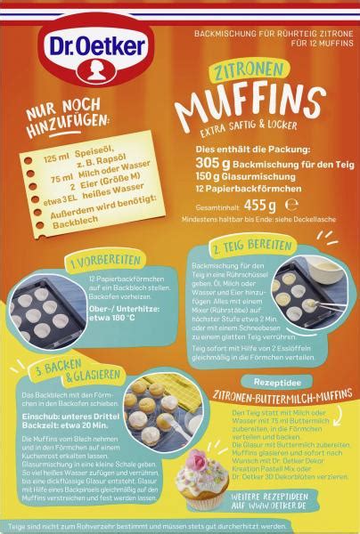 Dr Oetker Zitronen Muffins Online Kaufen Bei MyTime De