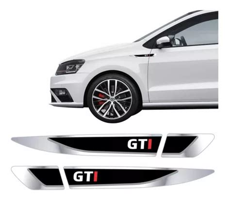 Par Emblema Adesivo Volkswagen Vw Polo Virtus Golf Jetta Gti Resinado