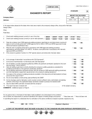 Fillable Online Eng Cwbgroup ENGINEER S REPORT CWB Group Eng