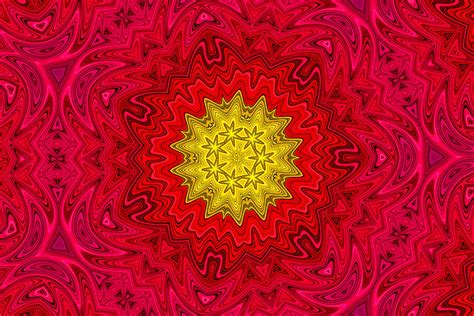 Yellow Sun In A Red Sky Kaleidoscope Photograph By Peggy Collins Fine