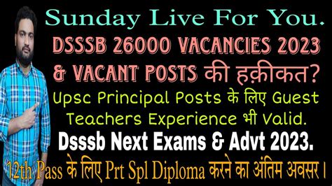 Dsssb Pgt Tgt Prt Ntt SET Miscellaneous Vacancies 2023 Dsssb