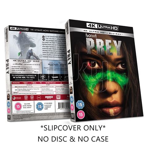 Prey Movie 2022 Bluray 4k Ultra Slip Cover Only Custom Handmade No