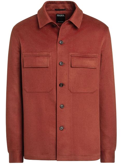 Zegna Alba Oasi Cashmere Overshirt Red Farfetch