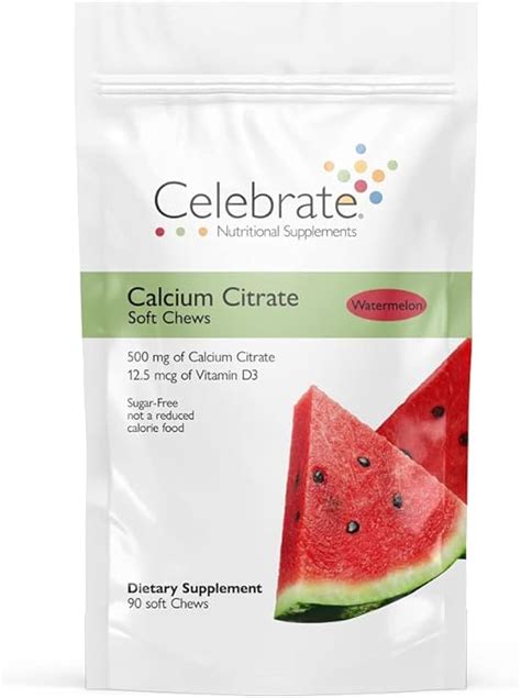 Amazon Celebrate Vitamins Calcium Citrate Soft Chews 500 Mg