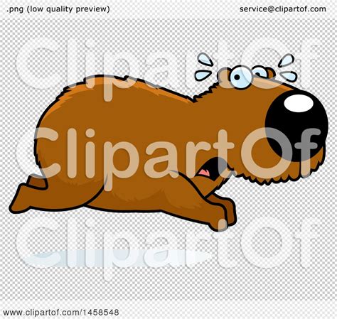 Clipart of a Scared Capybara Running - Royalty Free Vector Illustration ...