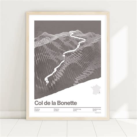 Col De La Bonette Climb Poster Loopie