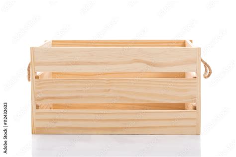 wooden crate on white background Stock Photo | Adobe Stock