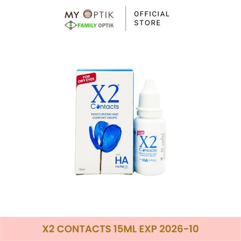 Jual X2 Contacts Eye Drops 15ml Tetes Softlens Shopee Indonesia