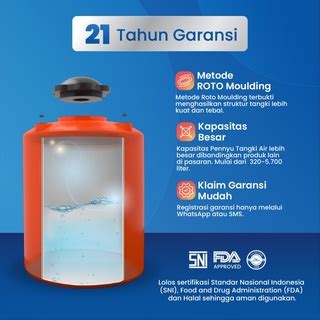 Jual Pennyu Tandon Air Merk Penyu Liter Lapis Anti Lumut Kirim