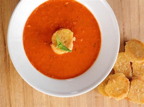 Tomato Soup With Parmesan Croutons Recipe Ree Drummond Food Network