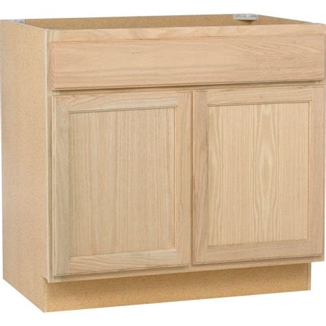 36x34 5x24 In Sink Base Cabinet In Unfinished Oak Sb36ohd The Home Depot Home Depot Kitchen