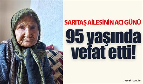 Meryem Sarıtaş vefat etti Vefat Haberleri Karaman Haber İmaret Haber