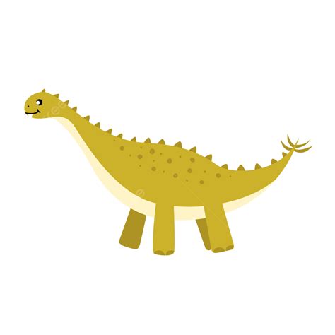 Long Neck Hd Transparent Yellow Long Neck Cute Cartoon Dinosaur