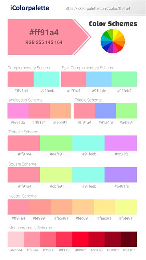 Salmon Pink Information Hsl Rgb Pantone