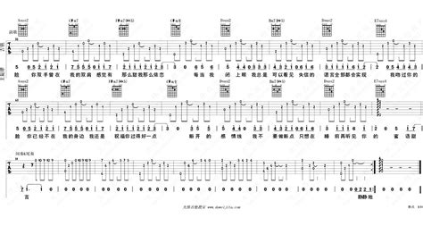 断点吉他谱张敬轩断点a调原版六线谱弹唱教学视频 搜谱啦