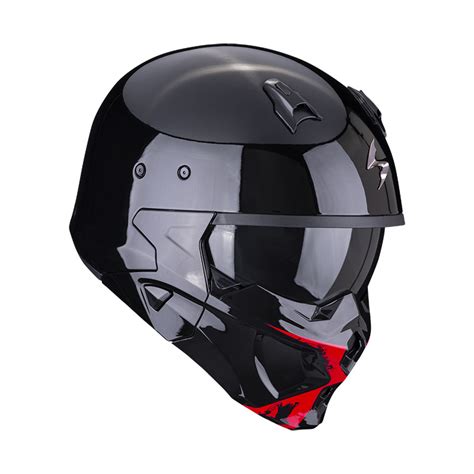 Scorpion Covert X Tanker Helmet Black Red Modular Helmets