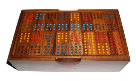 Dominoes Set Double 12 wood handcrafted in box