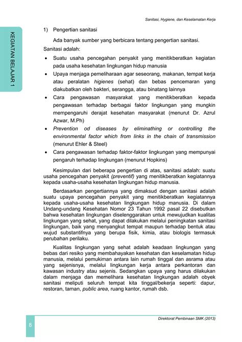 Buku Sanitasi Hygiene Dan Keselamatan Kerja Pdf