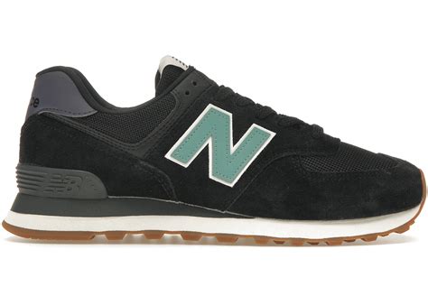 New Balance 574 Black Faded Teal Dark Mercury Womens Wl574ra Us