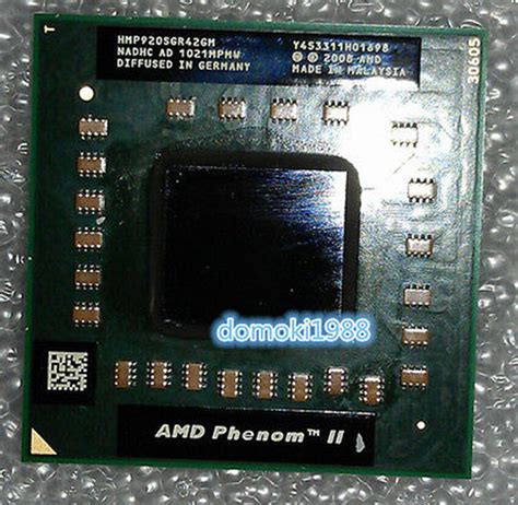 Amd Phenom Ii Quad Core P P P Socket S Laptop Cpu Ebay