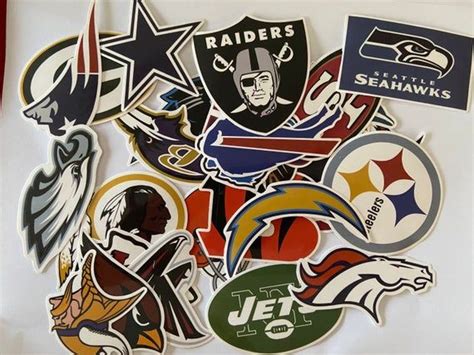 NFL Teams Logo Stickers Decal | Etsy | Nfl teams logos, Football vinyl ...