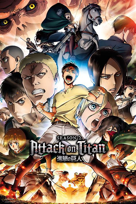 Attack On Titan - Manga / Anime TV Poster (Season 2 Character Collage) - Walmart.com