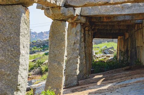 Ancient Ruins on Hemakuta Hill, Hampi, India Stock Photo - Image of ...