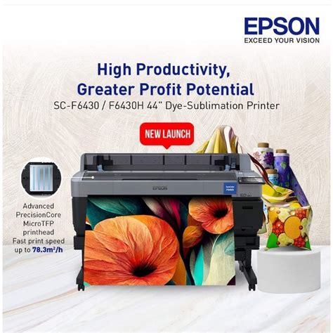 Epson Surecolor Sc F6430 F6430h Entry Level Dye Sub Printer44 Large Format Dye Sublimation