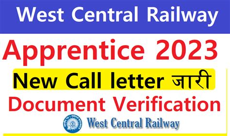 West Central Railway Apprentice 2023 WRS Kota Call Letter Out Anil