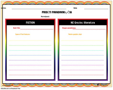 Teksto Ypatybių Darbalapiai Efektyviam Mokymuisi StoryboardThat