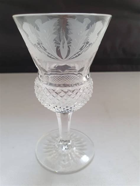 Edinburgh Crystal Thistle Pattern Sherry Glass Etsy