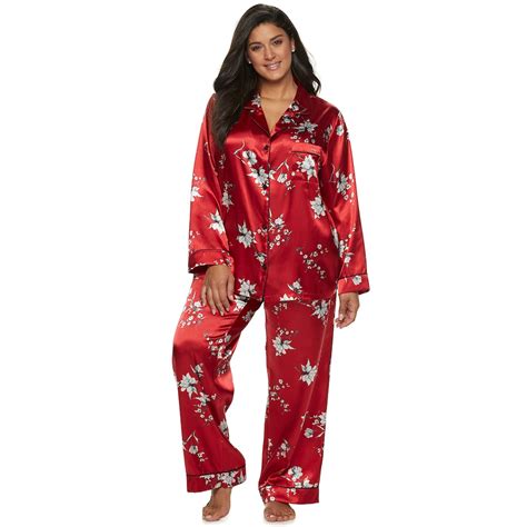 Plus Size Apt 9Â® Satin Pajama Set Med Red Satin Pyjama Set Satin