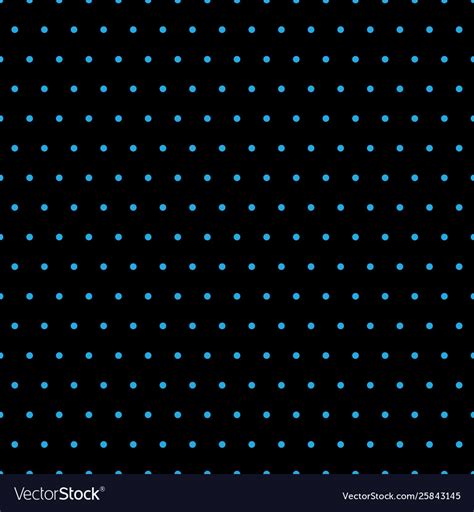 Blue polka dots on black background Royalty Free Vector